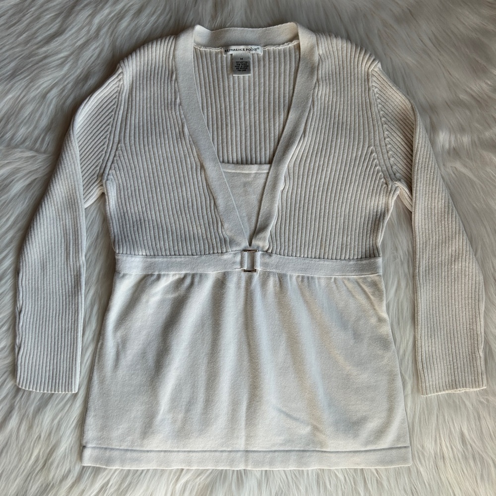 Reference Point Knit Babydoll Sweater Top